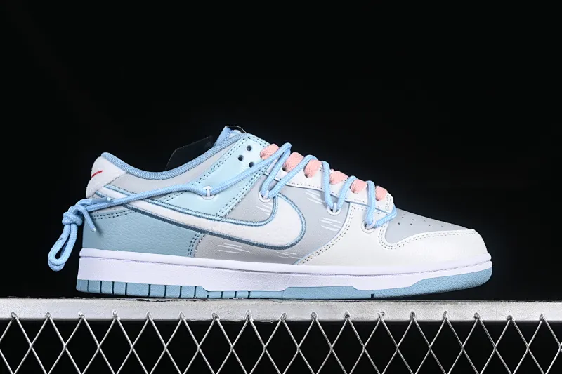 All Categories Nk SB Dunk Series Nk SB Dunk Low Low-top sneakers Nk Dunk Low CNY Made in Cass Hand-painted rabbit Gray blue and white SB strap deconstructed low-top casual sneakers FB1871-011